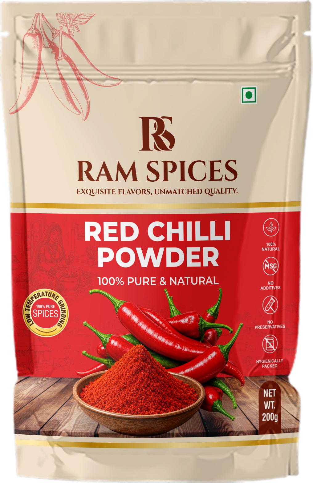RAM SPICES Red Chilli Powder – 200g
