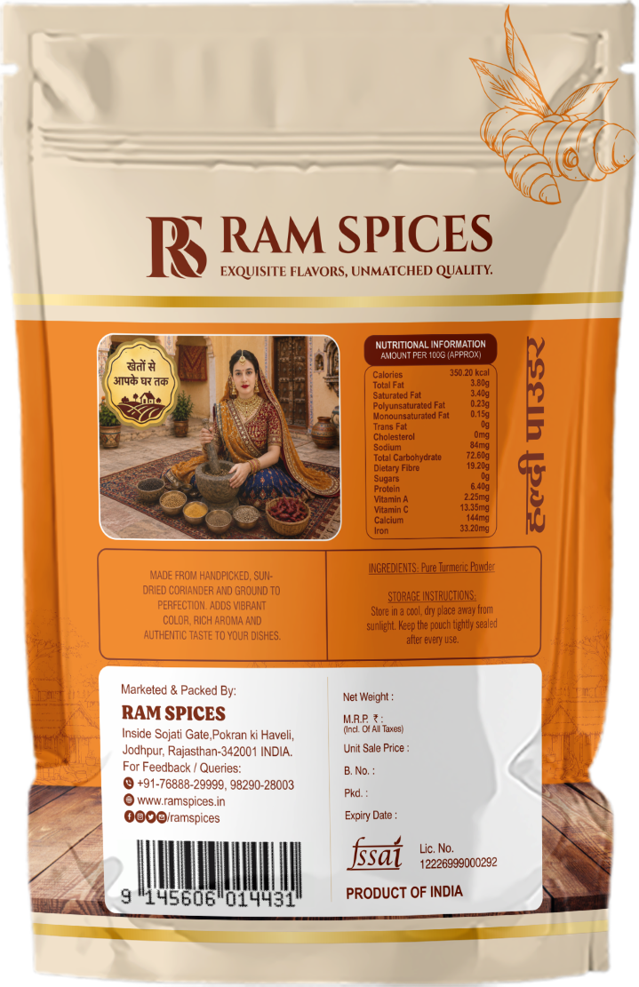 Ram Spices Turmeric Powder – 200g