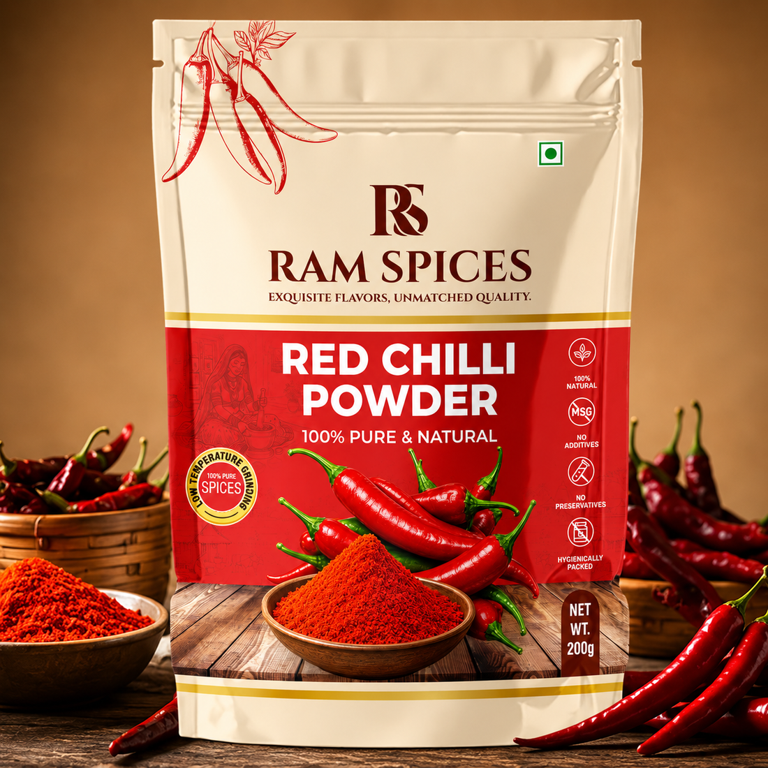 RAM SPICES Red Chilli Powder – 200g