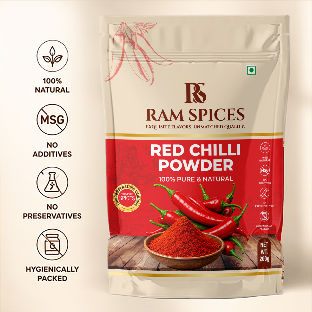 RAM SPICES Red Chilli Powder – 200g