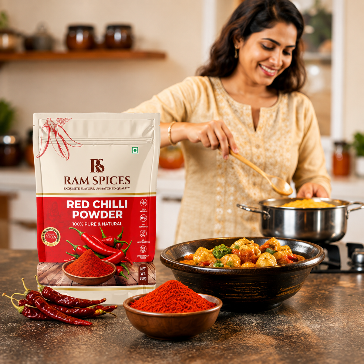 RAM SPICES Red Chilli Powder – 200g